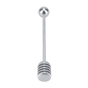 Fdit Solid Stainless Steel Honey Dipper Drizzler Stirrer Spoon Mixing Stick Tool