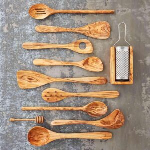 Sur La Table Olivewood Risotto Spoon, Tan