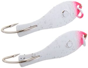 nungesser 30glo-2rw 000 shad spoon, hot pink and white finish