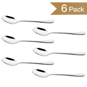 YOLIFE Demitasse Espresso Spoons, Mini Coffee Spoons 4.5 Inch Stainless Steel Small Spoons for Dessert, Set of 6