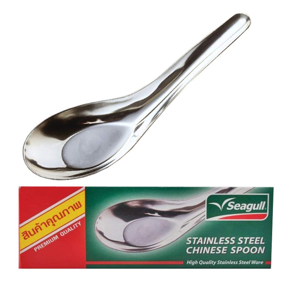 Stainless Chinese Soup Spoons, 12 pc #ISO9001