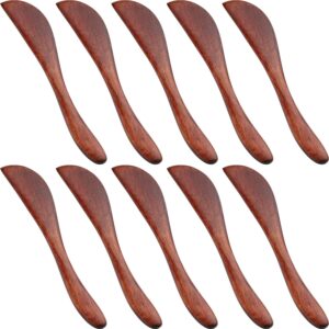 CHWAIKA Butter Knife Spreader Wooden Butter Spreader Knife Set of 10 Butter Knife for Peanut Jam Cheese (BK-01)