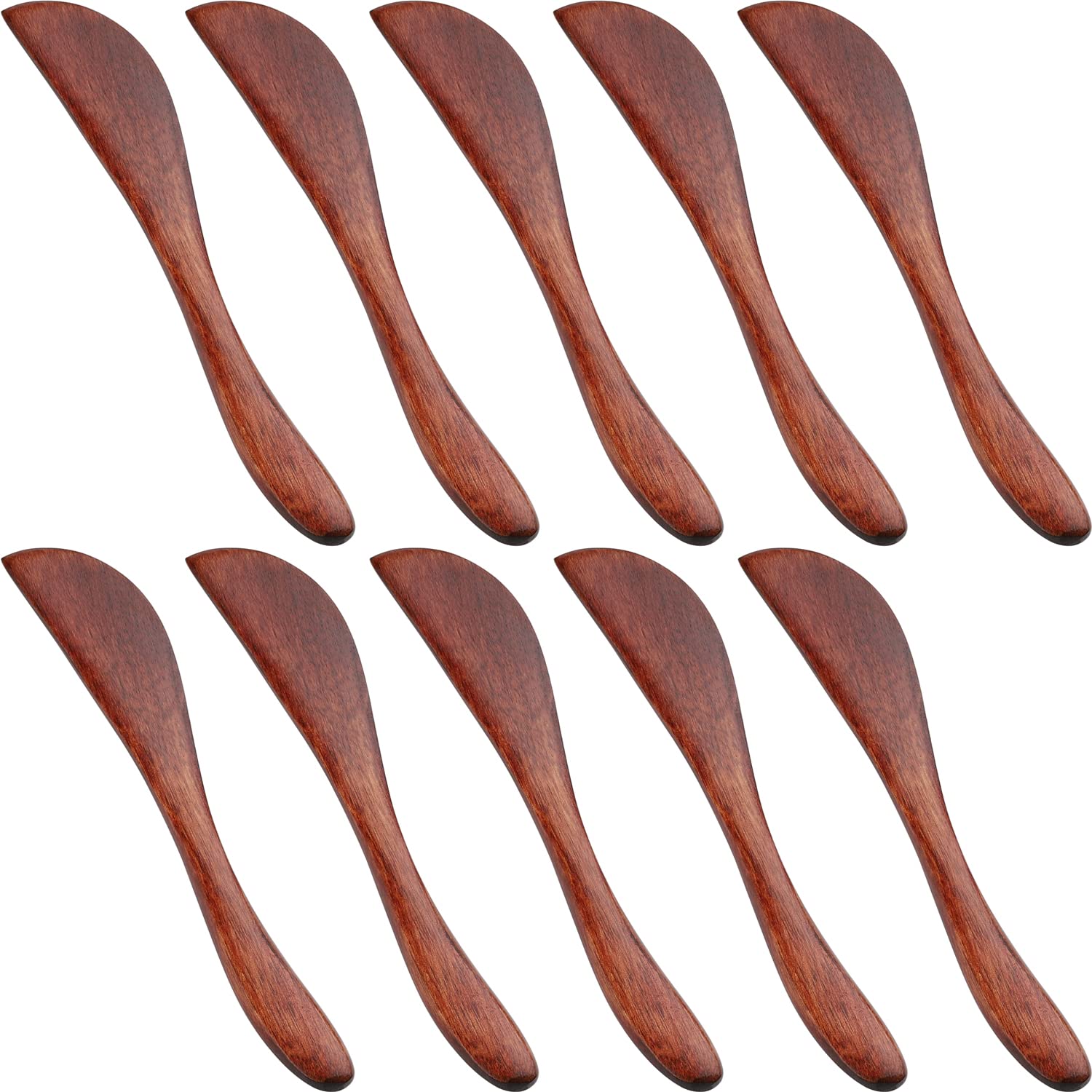 CHWAIKA Butter Knife Spreader Wooden Butter Spreader Knife Set of 10 Butter Knife for Peanut Jam Cheese (BK-01)