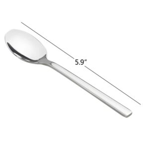 Doryh 12-Piece Stainless Steel Teaspoons, Small Dessert Spoon, Children Spoons