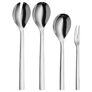 wmf serving set 3 pieces nuova cromargan stainless steel 18/10 brushed