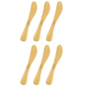 japanbargain 3793, bamboo butter spreader bamboo knives spreader for cheese jelly jam, pack of 10