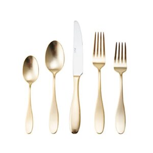 towle living 20-piece ashwell gold forged stainless steel flatware set, service of 4