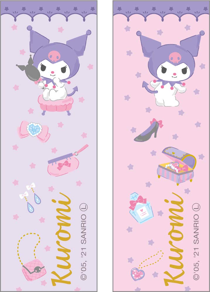 Tee's Factory Sanrio Happiness Girl Kuromi Bamboo Chopsticks Set of 2, 8.3 inches (21 cm)