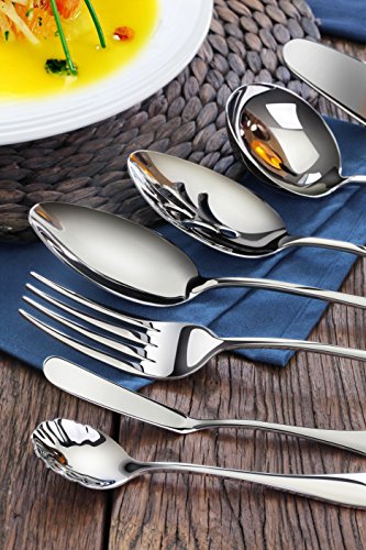 Artaste 18/10 Stainless Steel Elegant Serving & Hostess Flatware Sets (7-Piece Hostess Set)