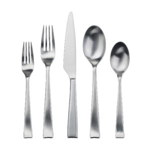 gourmet settings 20-piece silverware hotel collection flatware set for 12, service for 4, stainless steel