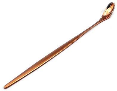 Pure Copper Stirring Spoon, Copper Tableware, Bar Spoon, 10 inch, Pure Copper, Heavy Gauge, Hand Forged (Copper)