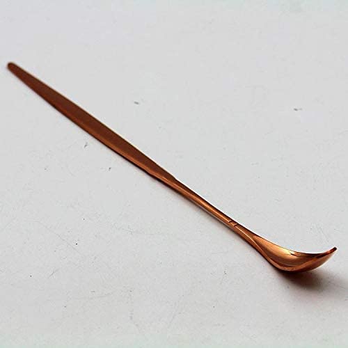 Pure Copper Stirring Spoon, Copper Tableware, Bar Spoon, 10 inch, Pure Copper, Heavy Gauge, Hand Forged (Copper)