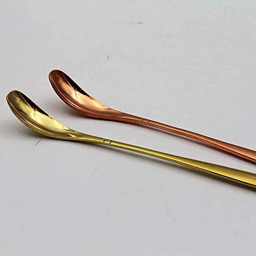 Pure Copper Stirring Spoon, Copper Tableware, Bar Spoon, 10 inch, Pure Copper, Heavy Gauge, Hand Forged (Copper)