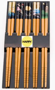 happy sales hsch-scenat, japanese style bamboo chopsticks gift set, scenery natural