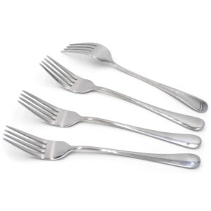 honbay 4-piece 18.5cm/7.28inch stainless steel dinner forks salad forks dessert forks for home, restaurant, office, school and more