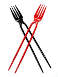 the chork - chopsticks and fork in one!! (red - 24 pack)