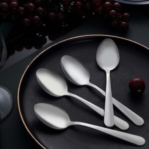 Unokit 48-piece Forks and Spoons Set, contain 36 spoons and 12 forks, Mirror Polished, Spoons and Forks Set for Restaurants/Hotels/Canteens/Cafeteria, Dishwasher Safe