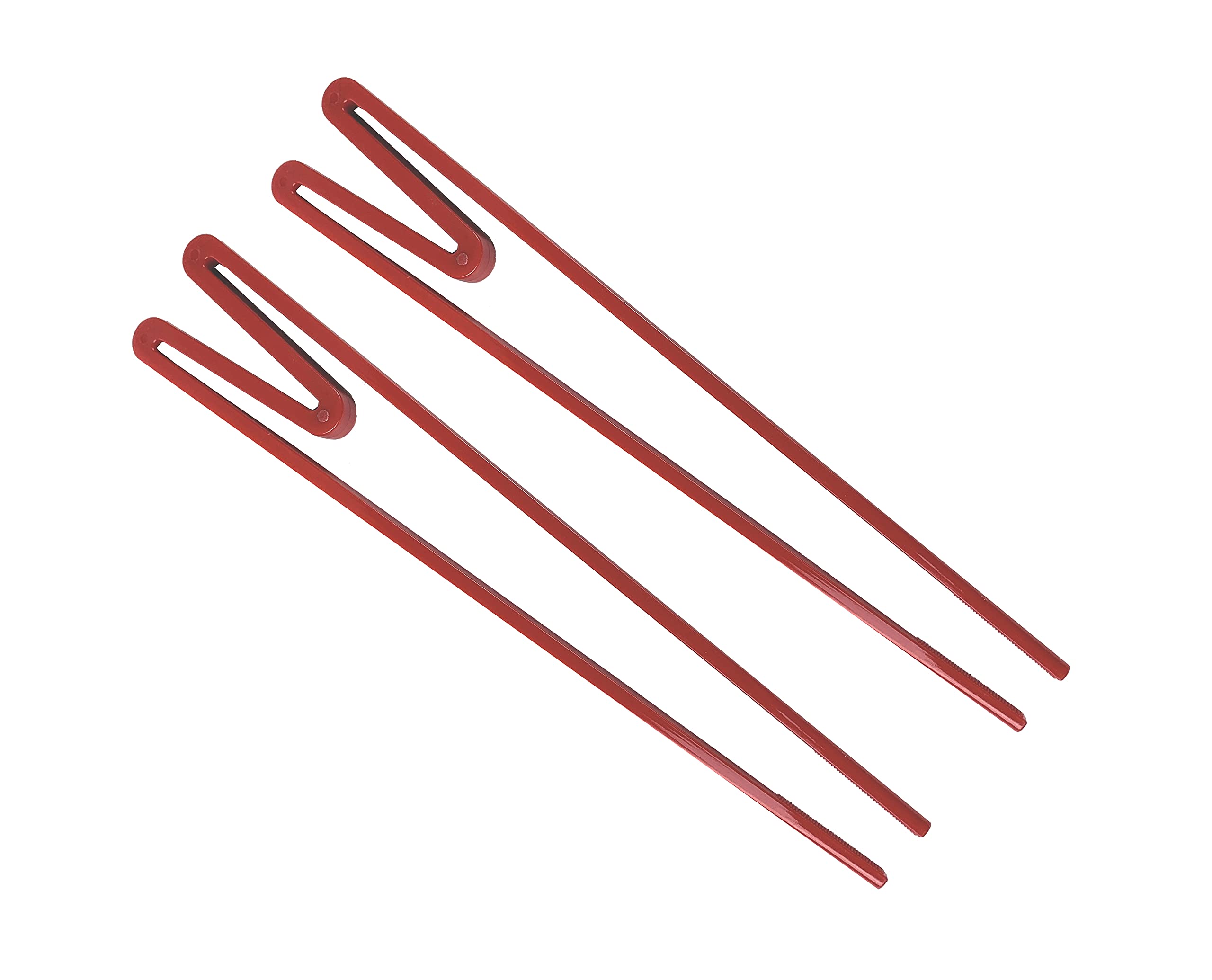 JapanBargain 2213, Reusable Training Chopsticks Plastic Connected Chopsticks Helper for Adult and Children, Red, 2 Pair