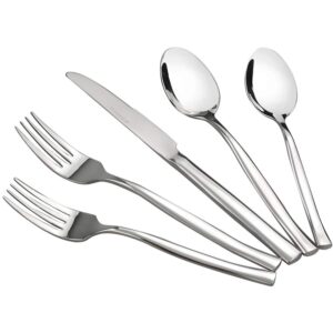 idomy 60-piece stainless steel flatware set, cutlery set service for 12