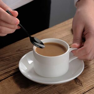Teyyvn 8-Pack Black Stainless Steel Coffee Spoons, Demitasse Espresso Spoons Set