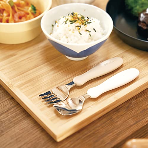 Edison Mama Noodle Falling Prevention Fork and Spoon Pumpkin & Carrot