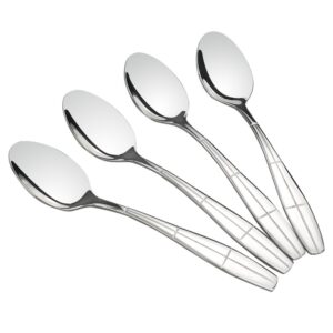 eagrye stainless steel flatware dessert spoons, set of 12