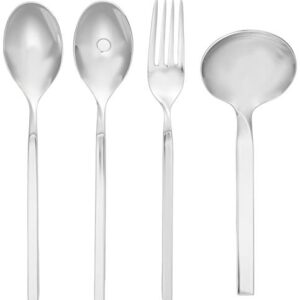 Villeroy & Boch New Wave Serve Set, Silver, 4-Piece