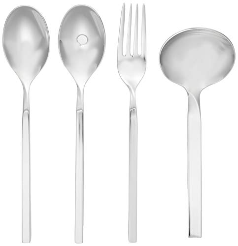 Villeroy & Boch New Wave Serve Set, Silver, 4-Piece