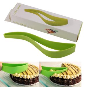 2 Packs Stainless Steel Cake Slicer and Premium ABS Green Cake Slicer, Cake Pie and Pastry Cutter Cake Server Cutter Slicer Bread Pizza Divider Tools Accessories for Party