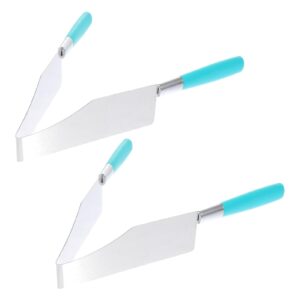 2pcs cake slicer cutters, stainless steel cake slicer, better quality and more stable cake lifter tools pie knife, cake pie cutting for cakes, pie, desserts bread and pizza (random color)