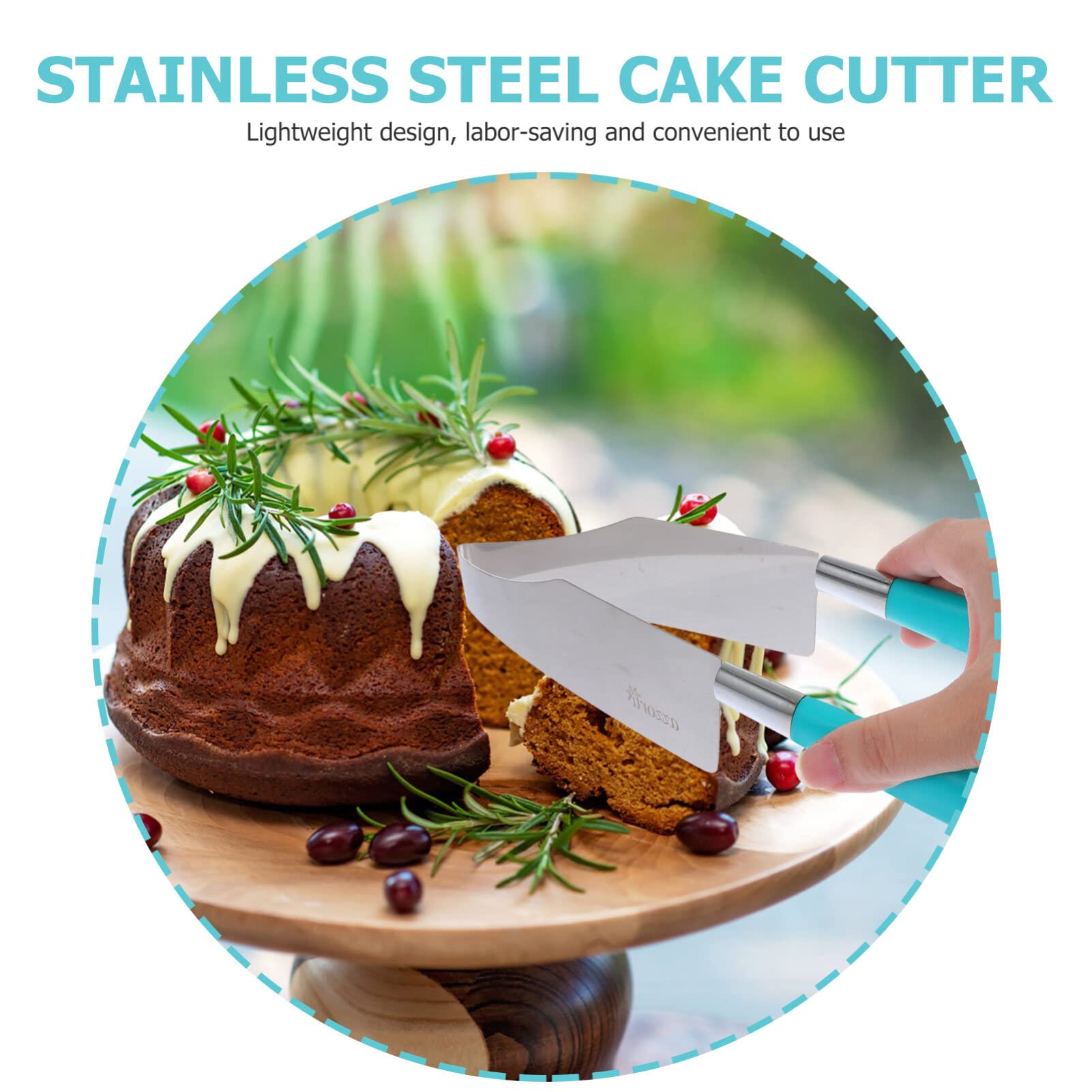 2Pcs Cake Slicer Cutters, Stainless Steel Cake Slicer, Better Quality and More Stable Cake Lifter Tools Pie Knife, Cake Pie Cutting for Cakes, Pie, Desserts Bread and Pizza (Random Color)