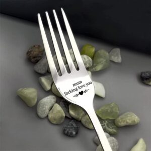 Gifts for Mother Mothers Day Birthday Gifts I Forking Love You Mom Dinner Forks, Funny Mum Engraved Fork, Stainless Steel Dessert Forks for Mom Mother Mommy Gift from Daughter Son