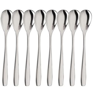 stainless steel egg spoons for soft boiled eggs set espresso spoons for dessert, tea, coffee