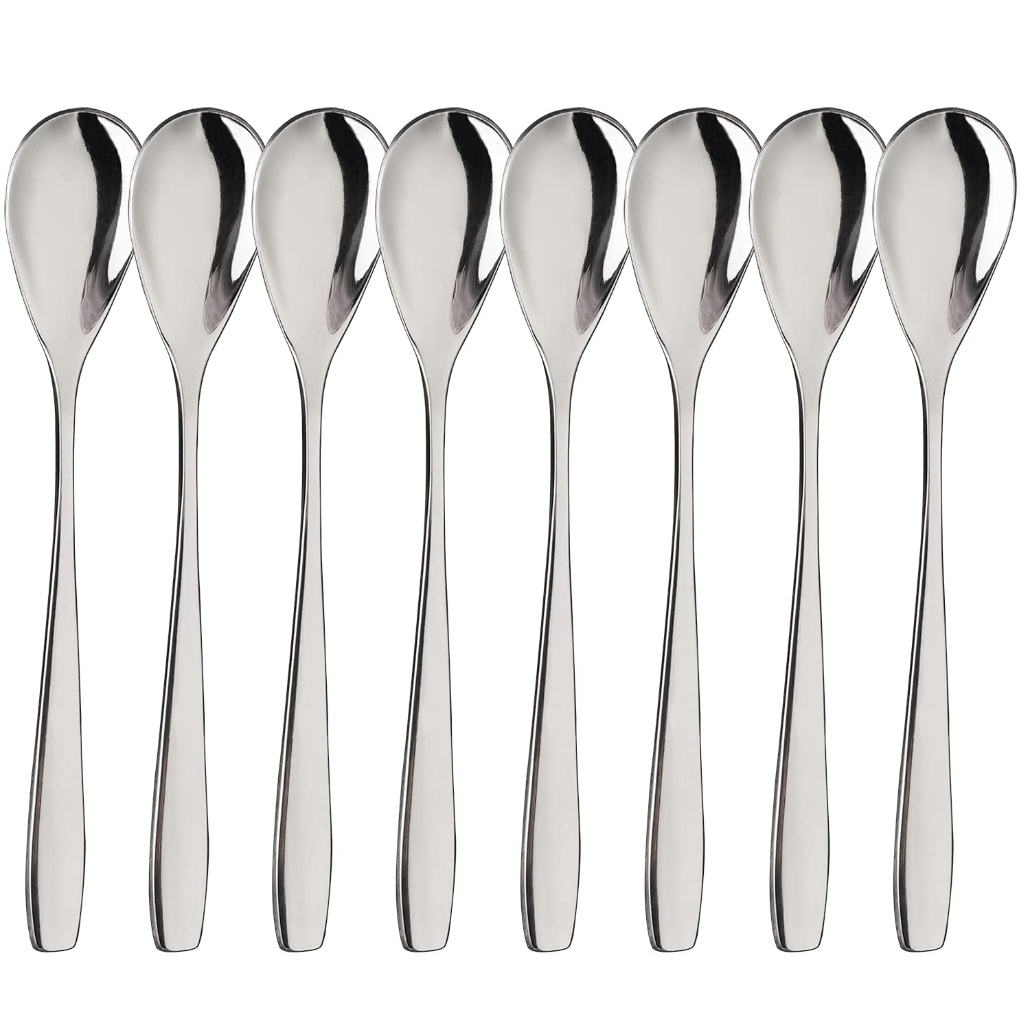 Stainless Steel Egg Spoons for Soft Boiled Eggs Set Espresso Spoons for Dessert, Tea, Coffee