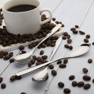 Stainless Steel Egg Spoons for Soft Boiled Eggs Set Espresso Spoons for Dessert, Tea, Coffee