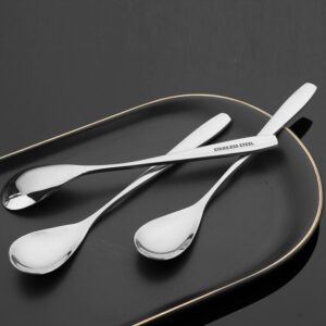 Stainless Steel Egg Spoons for Soft Boiled Eggs Set Espresso Spoons for Dessert, Tea, Coffee