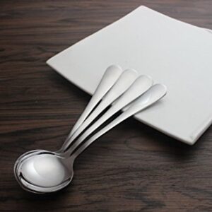 KINGSUPER Stainless Steel Table Soup Spoon(Set of 6 Round)