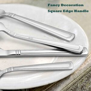 LIANYU 30-Piece Elegant Silverware Set, Stainless Steel Flatware Cutlery Set for 6, Fancy Eating Utensils Tableware Include Forks Knives Spoons for Home Restaurant Party Wedding, Dishwasher Safe