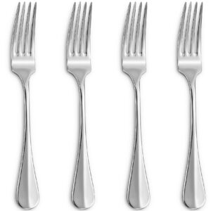 keawell premium anne fork set, set of 4, 18/10 stainless steel, mirror polished, dishwasher safe, exceptional fork set, perfect for formal dining (8.1" dinner fork)