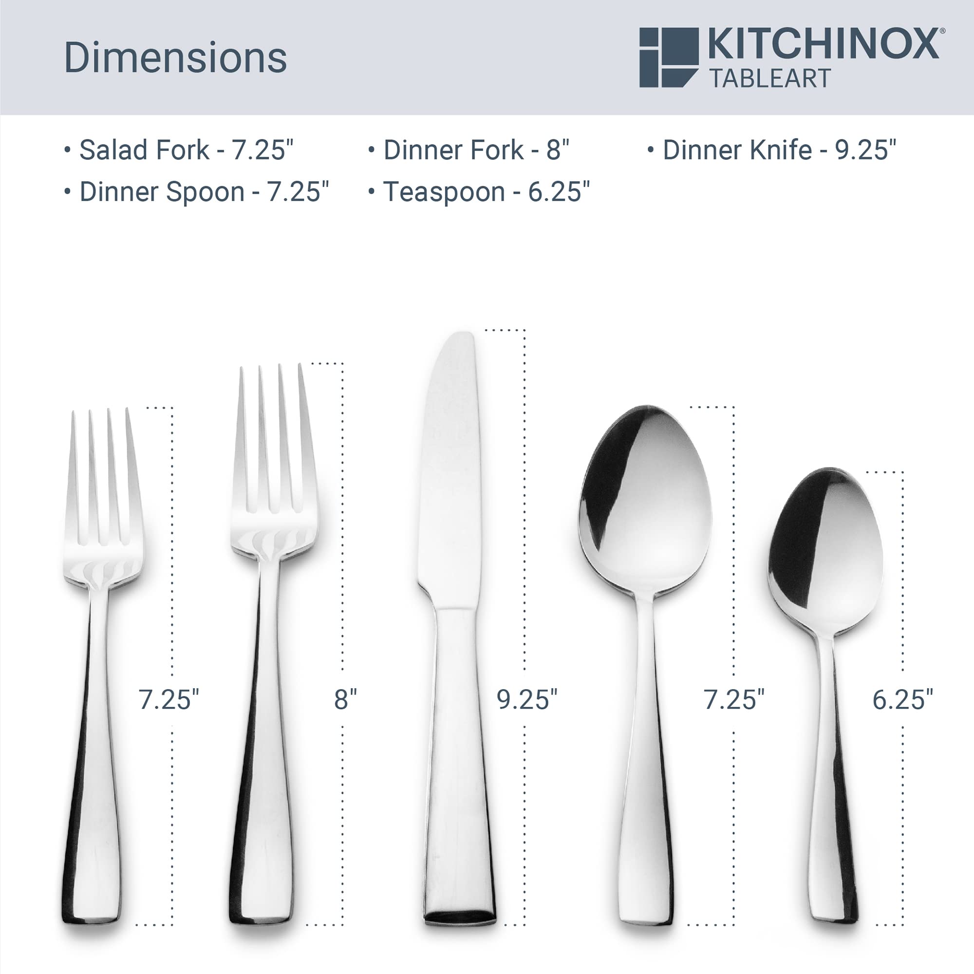 Kitchinox Flatware, Service for 4/20 Piece Set, Julia