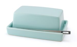 zero japan aqua mist byk-12 am butter dish with knife, approx. 5.7 x 3.5 x 2.4 inches (145 x 90 x 60 mm)