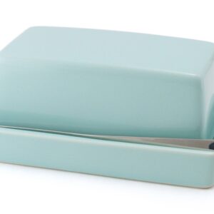 ZERO JAPAN Aqua Mist BYK-12 AM Butter Dish with Knife, Approx. 5.7 x 3.5 x 2.4 inches (145 x 90 x 60 mm)