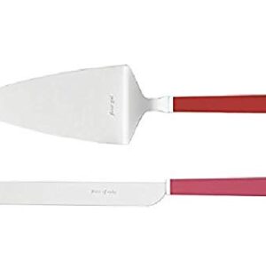 Lenox Kate Spade New York Juno Drive Piece of Cake Knife and Server 2-Piece Dessert Serving Set, Pink Red New in box