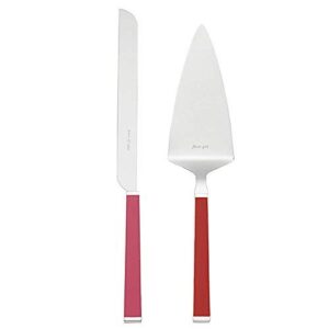Lenox Kate Spade New York Juno Drive Piece of Cake Knife and Server 2-Piece Dessert Serving Set, Pink Red New in box