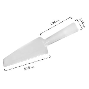 Party Essentials - N954817 Pie/Cake Server, Hard Plastic, 9.5",Clear (Pack of 48)