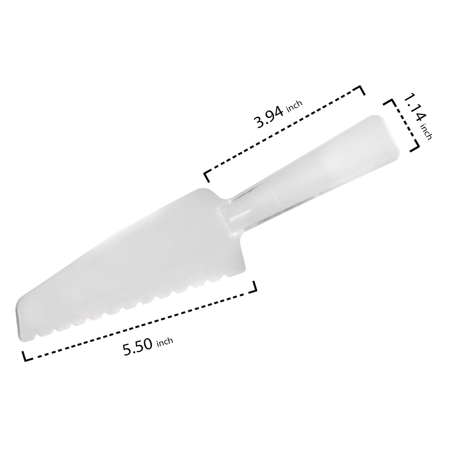 Party Essentials - N954817 Pie/Cake Server, Hard Plastic, 9.5",Clear (Pack of 48)