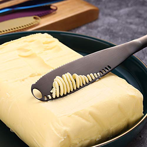 MauSong Butter Knife Spreader Stainless Steel Better Butter Spreader Knife Butter Knife Spreader for Cutting or Spreading Butter, Cheese and Jam, Silver