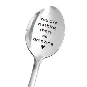 funny spoon engraved for women men - inspirational spoon for women girls - perfect for girlfriend friends - perfect birthday/valentine/christmas spoon