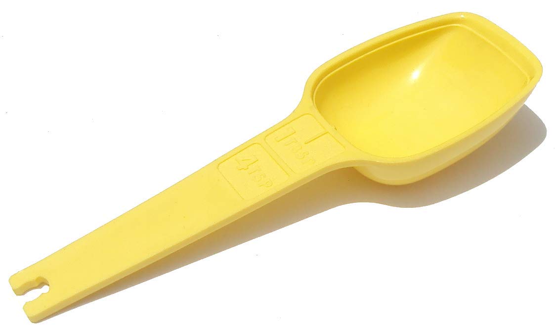 Vintage Tupperware Daffodil Yellow Replacement Measuring Spoon 1 Tablespoon 4 Teaspoon (1 Only)