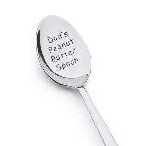 dad gifts for birthday christmas from daughter son dad’s peanut butter spoon for father peanut butter lover gift for daddy engraved stainless steel dad spoons